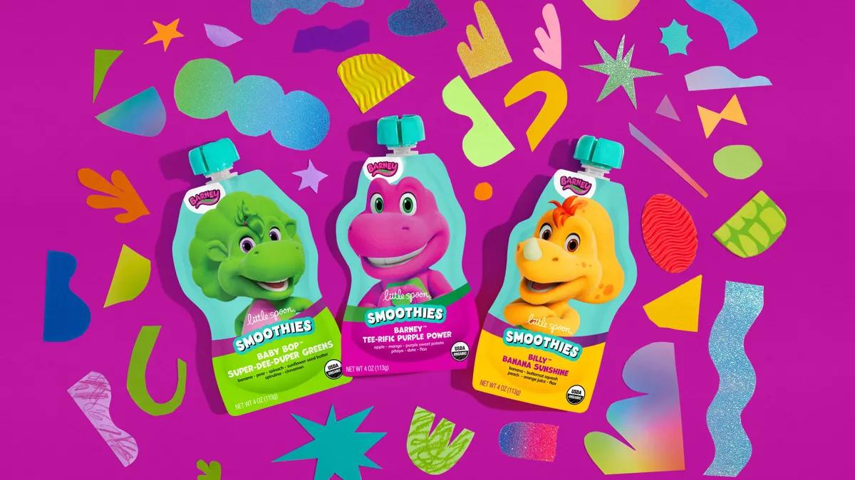 A purple dinosaur, a smoothie, and a strategy
